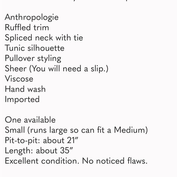 ANTHROPOLOGIE Helene Floral Tunic Dress small - Picture 6 of 13